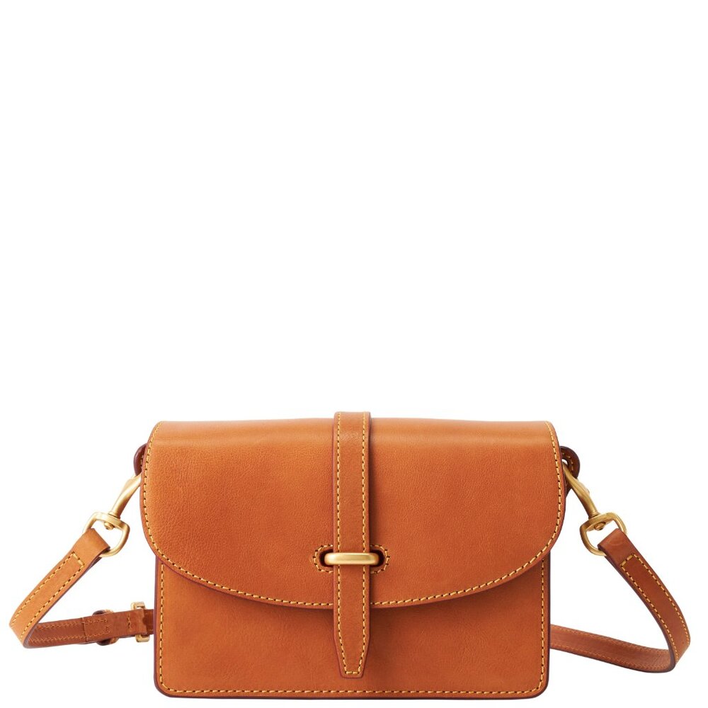 SOLD. Dooney & Bourke Florentine Small Flap Crossbody Natural